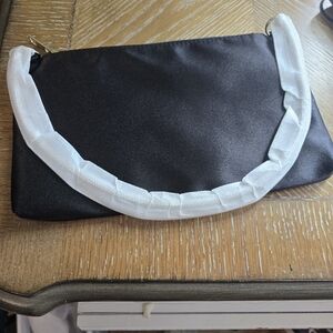 Black w/silver handle evening bag